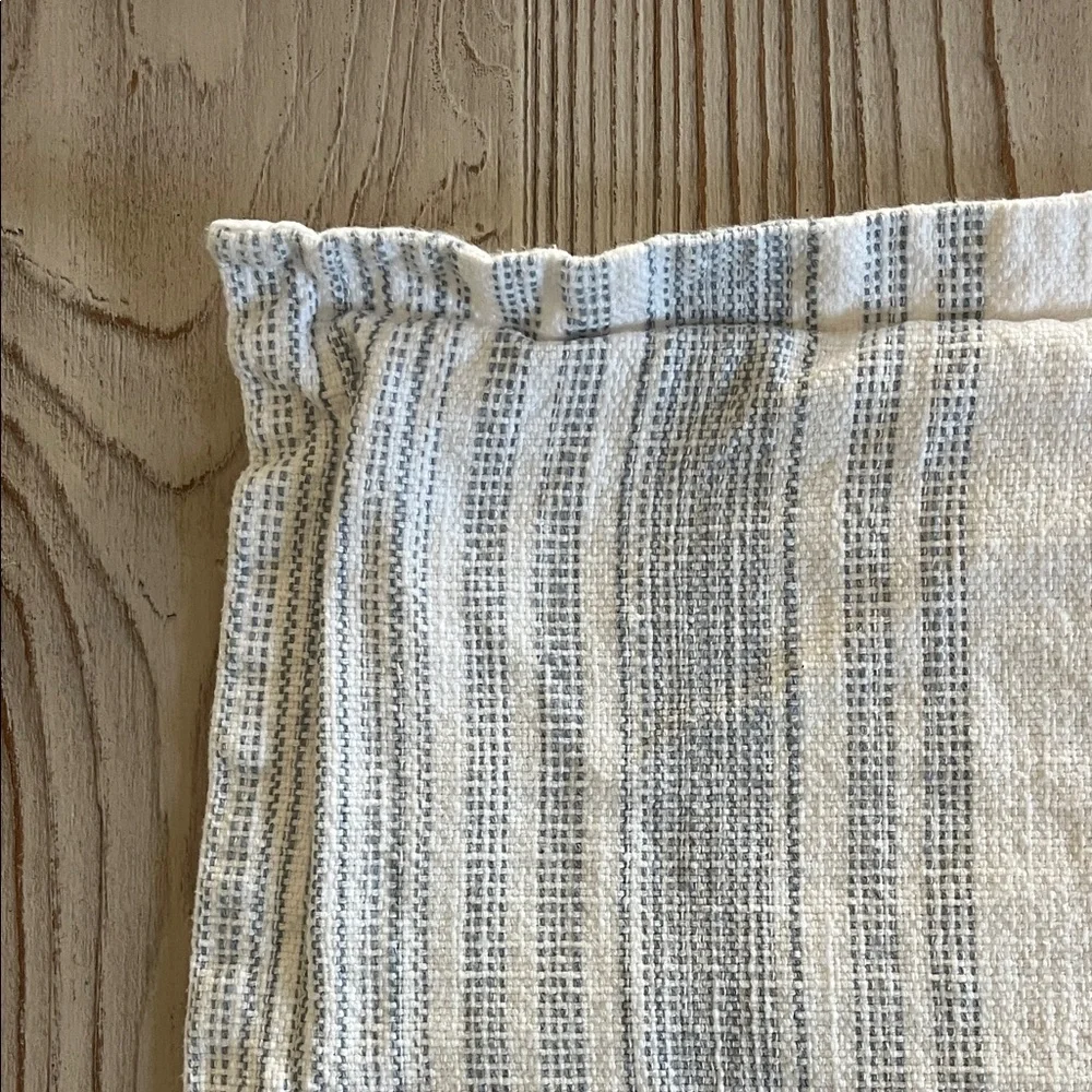 Pottery Barn striped pillow covers 100% cotton 20 x 26 coastal set of two